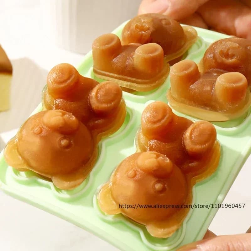 깔때기 포함 곰 아이스 블록 몰드
